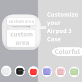 Personalized Airpod Cover for Apple AirPods 3, Customizable Airpods Cover，silicone headset soft case