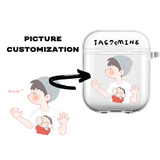 JAS7sMINE CUSTOM AirPods Case,AirPods Generation 1/2, Customization Cases, DIY Cases,Birthday Gift,Girls/boys/family/lovers Gift